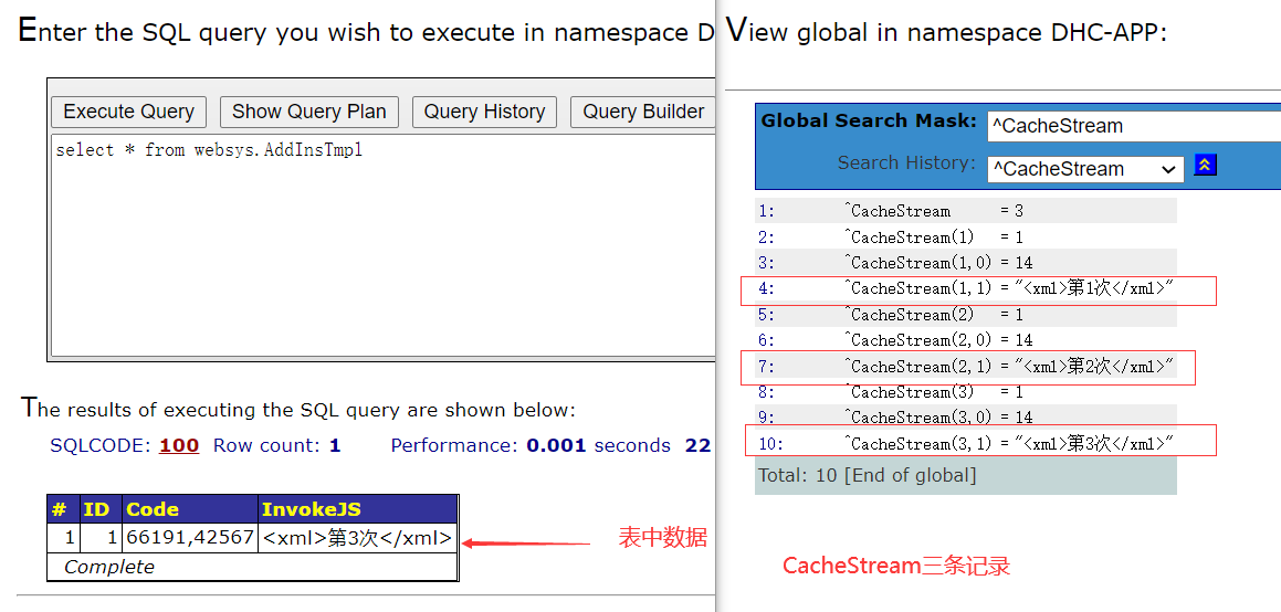 cachestreamsql